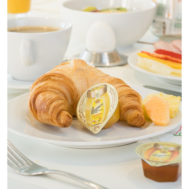 HELLMA Langnese miel de campagne crémeux doré, 72 portions de 20 g, 100% miel