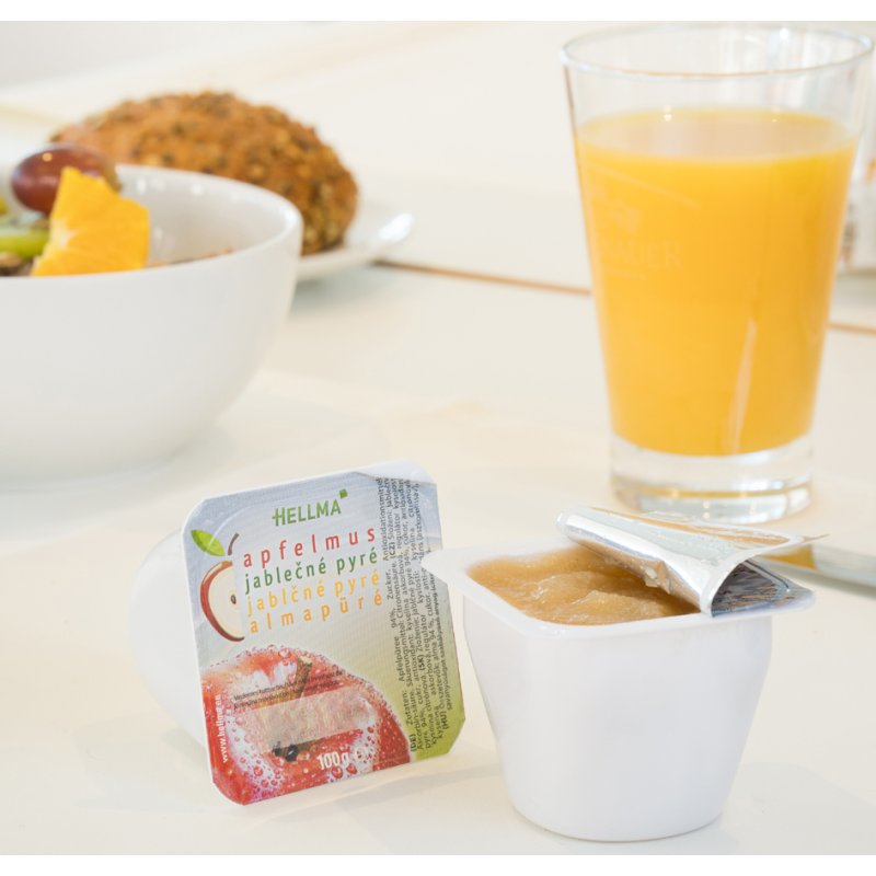 HELLMA compote de pommes, 48 portions de 100 g