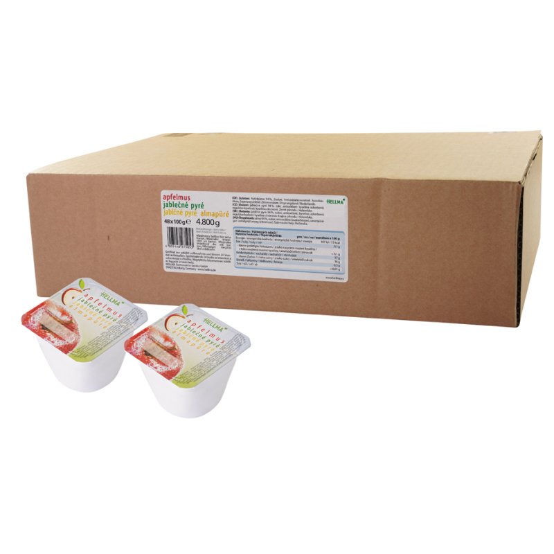 HELLMA compote de pommes, 48 portions de 100 g