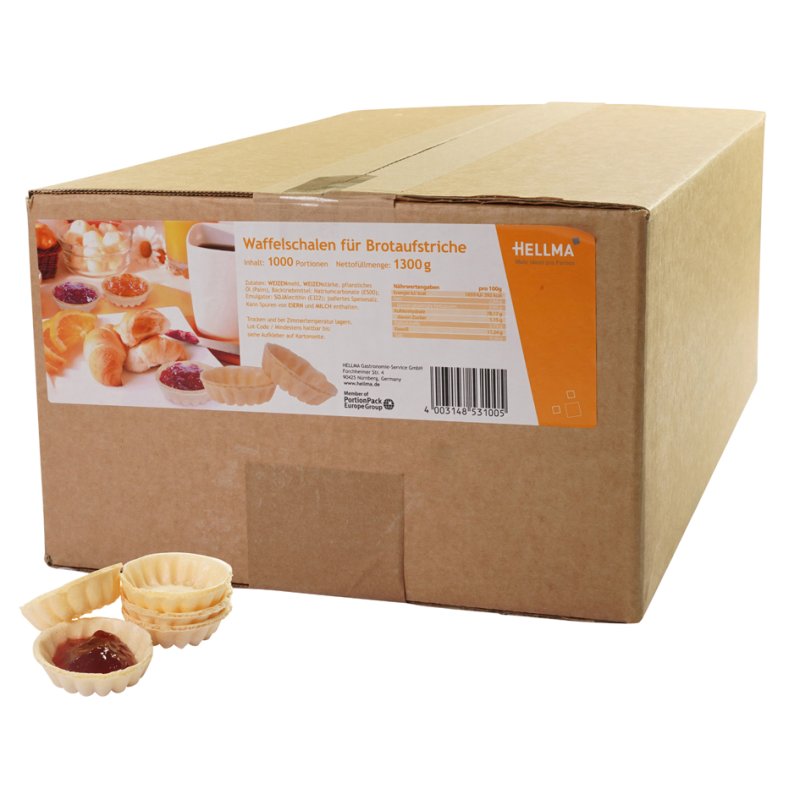 HELLMA wafer cups, crispy baked, 480 pieces, 1.3 g each