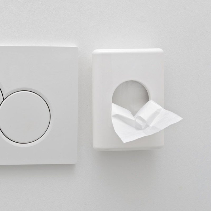 HYGOSTAR distributeur de sachets d'hygiène, rechargeable, plastique, blanc
