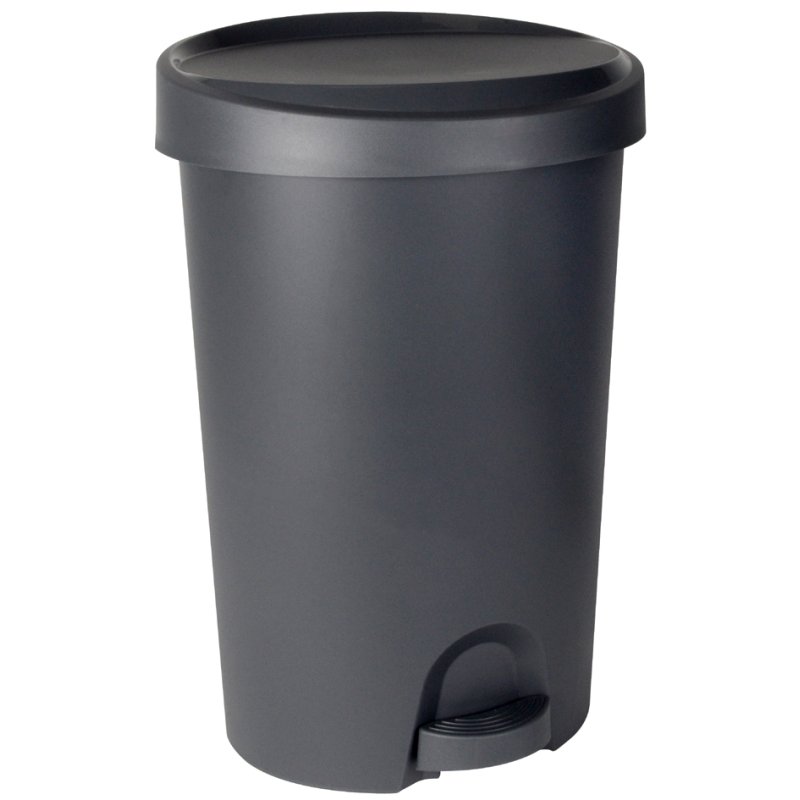 EDA afvalbak Stepy, met pedaal, 70 liter, antraciet