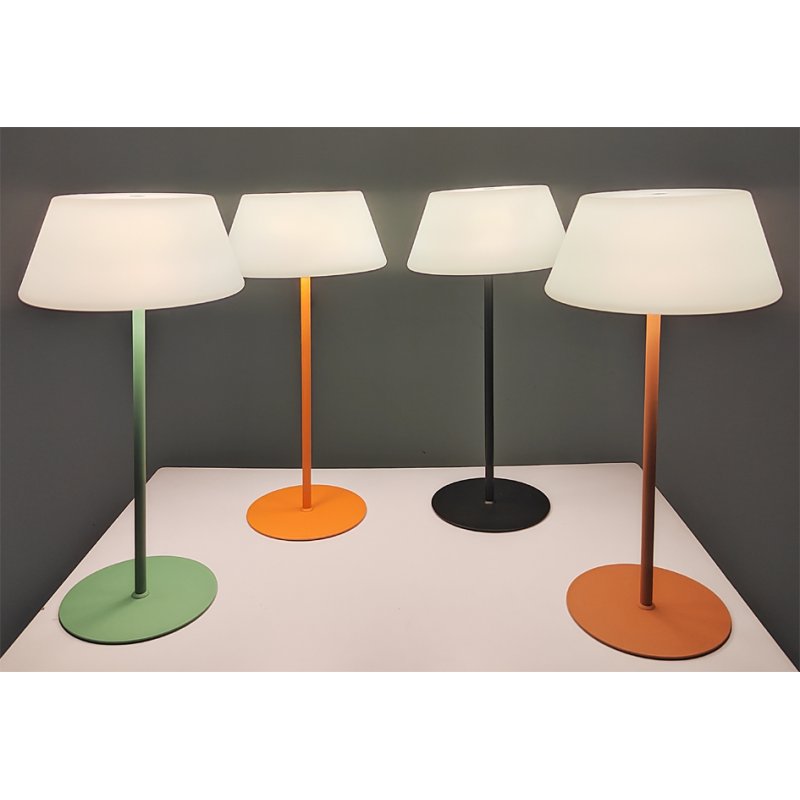 UNiLUX Loompa Lampe de table LED, rechargeable, rouge brique, 310 mm