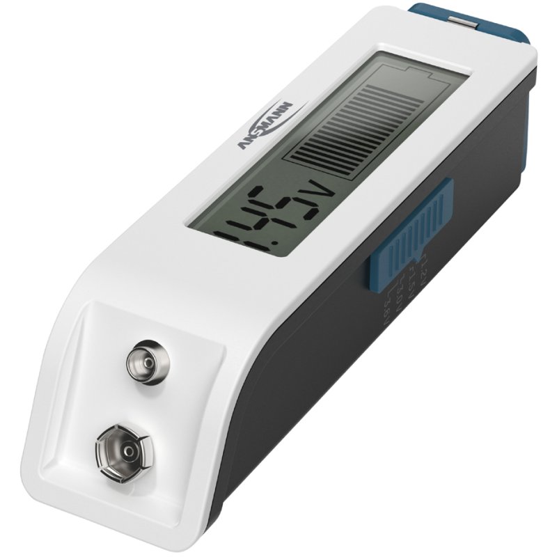 ANSMANN batterijentester Comfort Check, LCD-display, wit/zwart