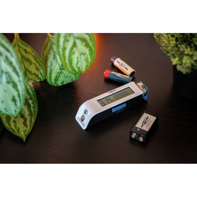 ANSMANN batterijentester Comfort Check, LCD-display, wit/zwart