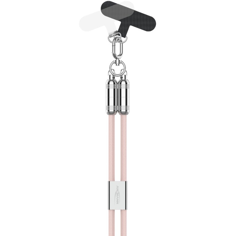 ANSMANN smartphone lanyard kabel, USB-C naar Lightning, blauw, 1,2 m