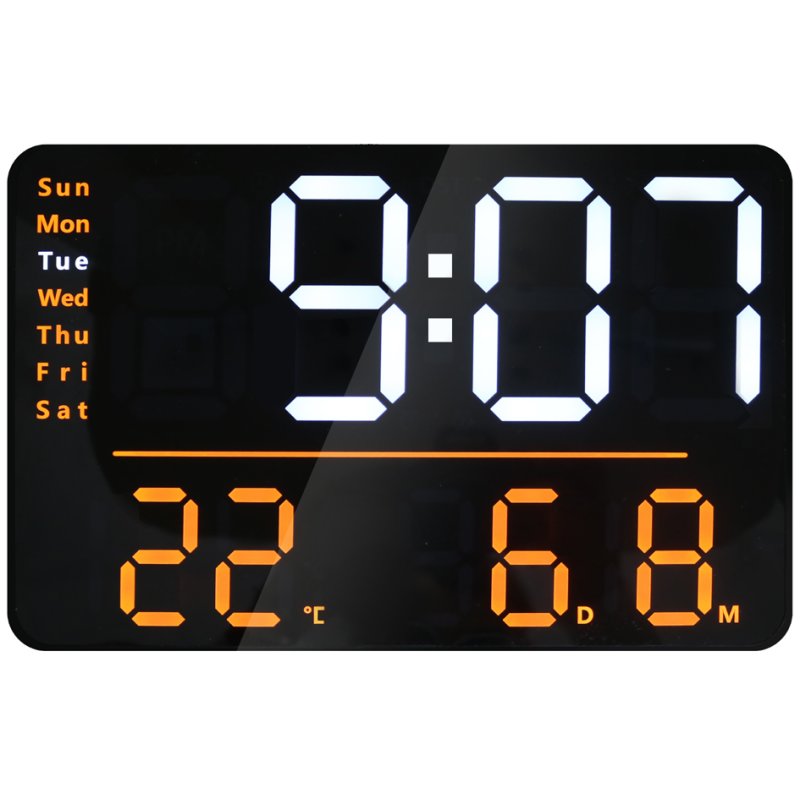 UNiLUX NUMI multifunctional digital LED wall clock, black, with remote control