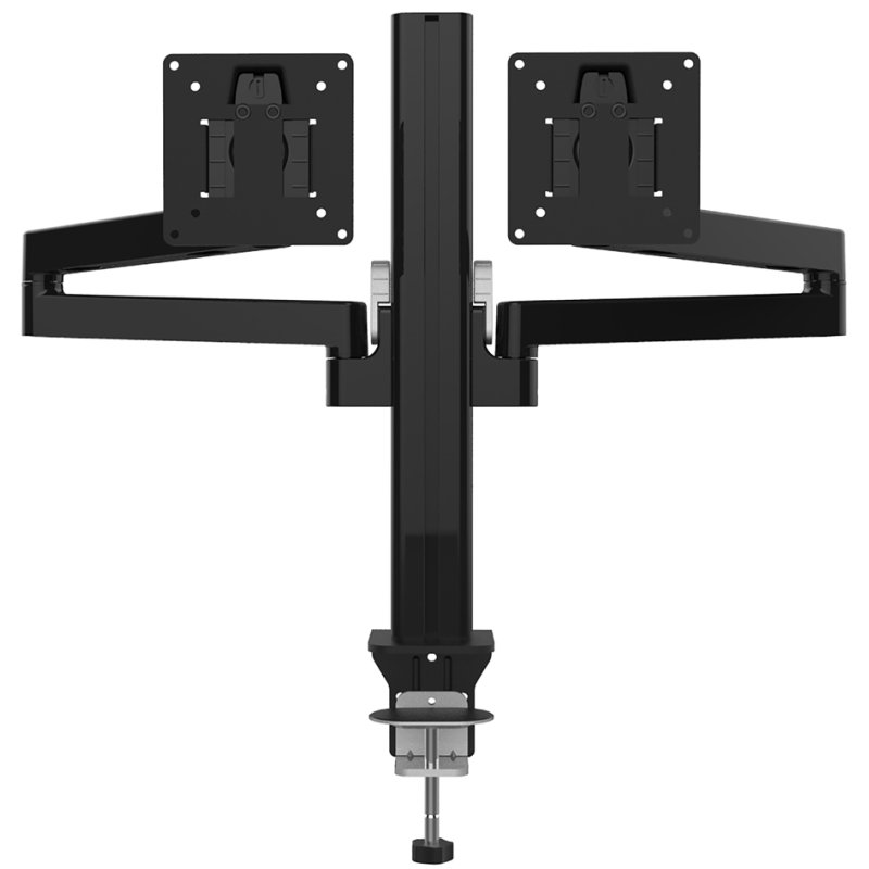 UNiLUX AXIO dubbele monitorarm, klembevestiging, zwart, 13-36 inch