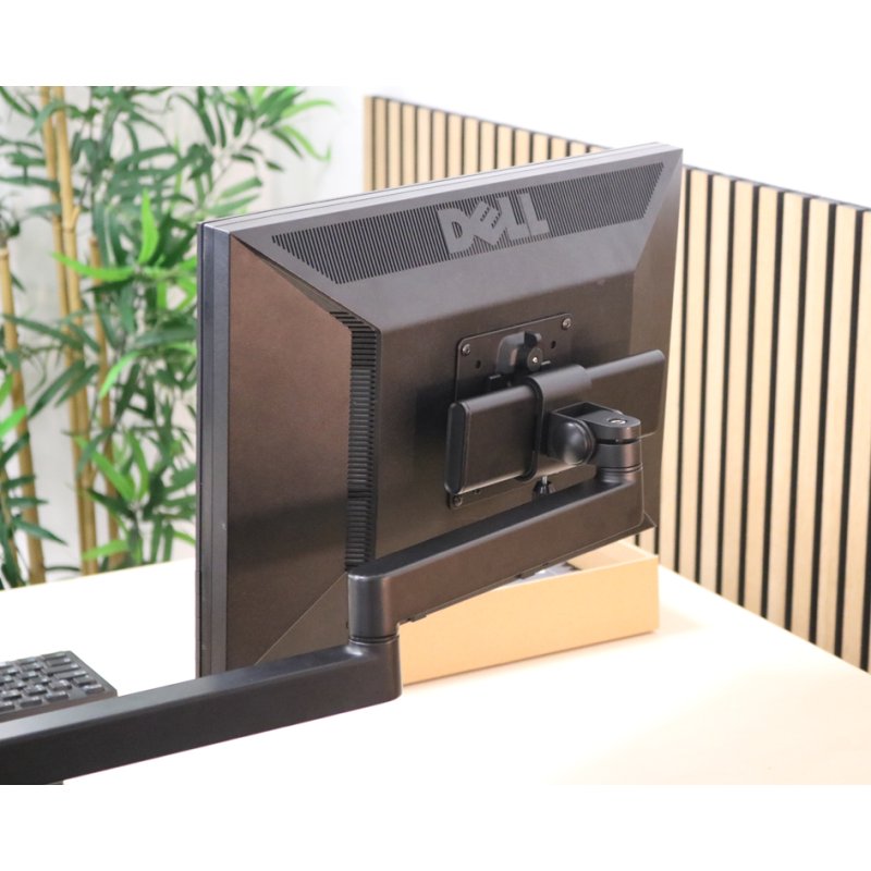 UNiLUX AXIO dubbele monitorarm, klembevestiging, zwart, 13-36 inch