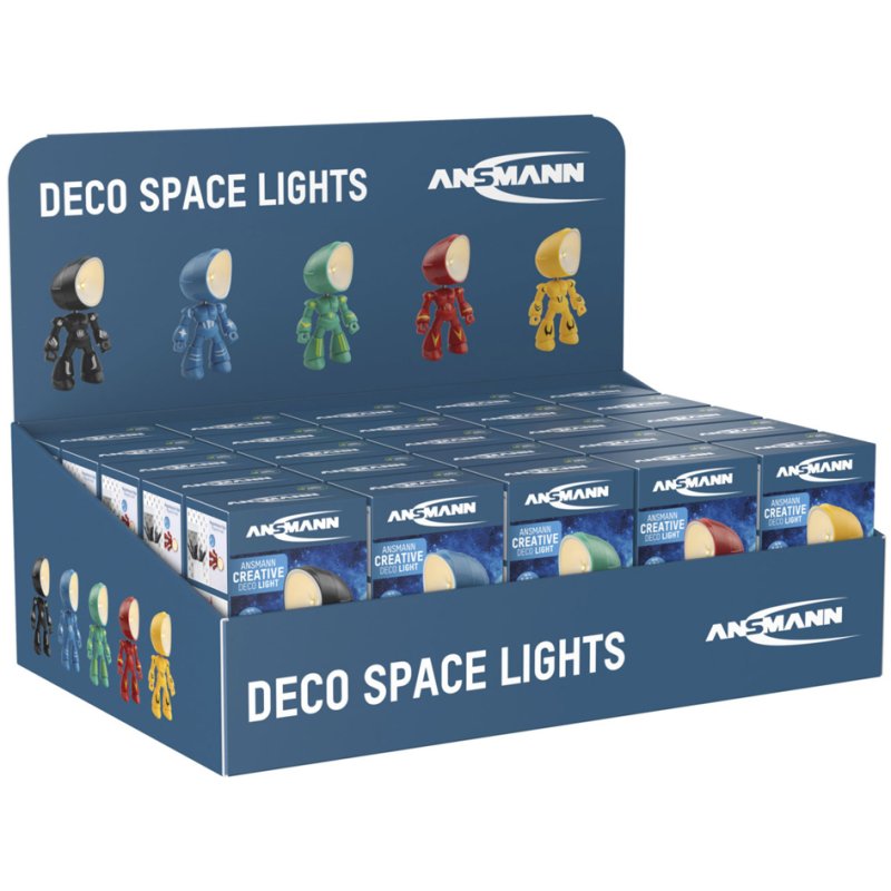 ANSMANN LED-decoratielamp DECO SPACE LIGHT, astronautendesign, magnetische voetjes, 25 stuks