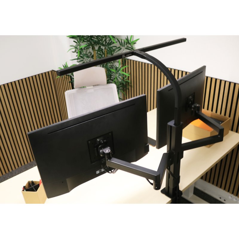 UNiLUX Lampe de bureau LED STRATA SCREEN, avec bras de moniteur, 24W, 2993 lumens