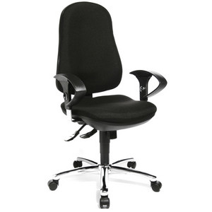 Topstar bureaustoel Support SY Deluxe, zwart, synchronmechaniek, 110 kg