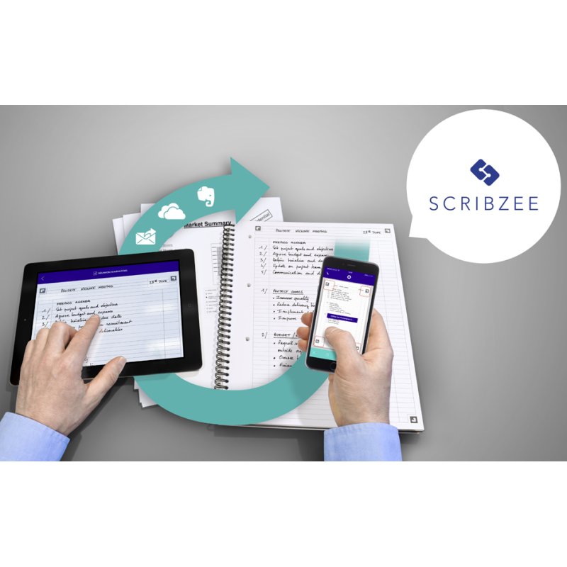 Oxford bloc-notes Smart A4, quadrillé, noir, 80 feuilles