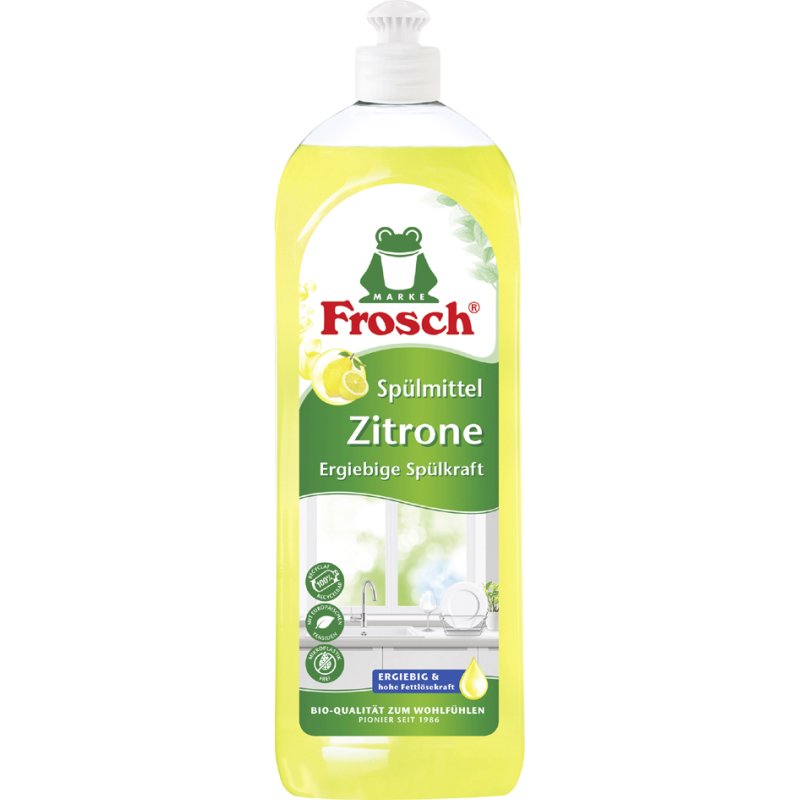 Frosch liquide vaisselle citron, pH neutre pour la peau, 750 ml