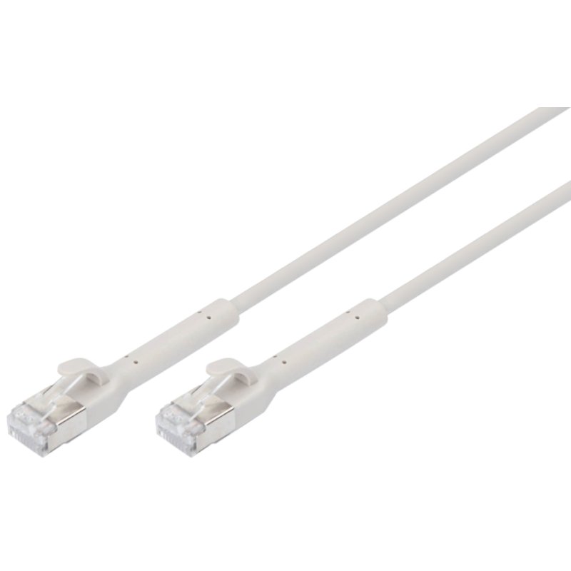 DIGITUS câble de brassage CAT 6A F/FTP, design intelligent déroulable, 5,0 m, gris
