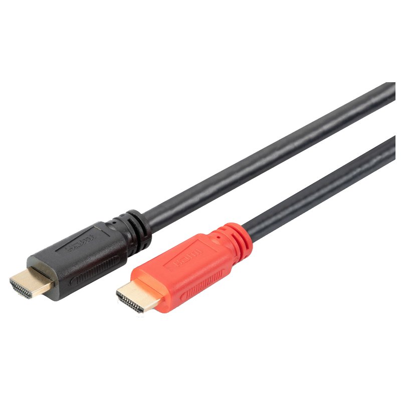DIGITUS Câble HDMI avec amplificateur, 10 mètres, noir, High Speed