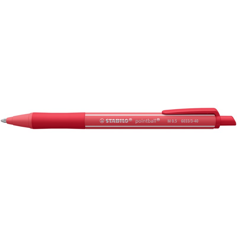 STABILO pointball colorful stylo à bille rétractable, rechargeable, gris foncé, 0,5 mm