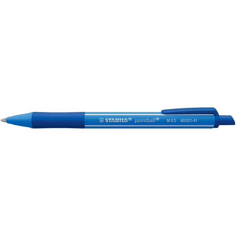 STABILO pointball colorful stylo à bille rétractable, rechargeable, gris foncé, 0,5 mm