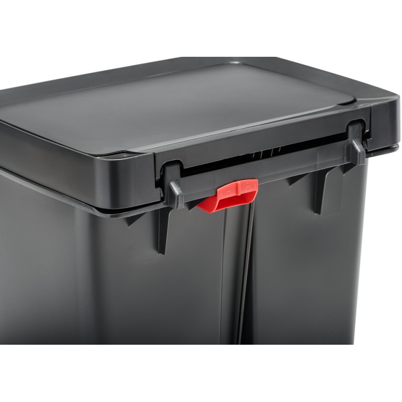 Rubbermaid pedaalemmer Premier Series 2, 46 liter, donkergrijs, 406×311×616 mm