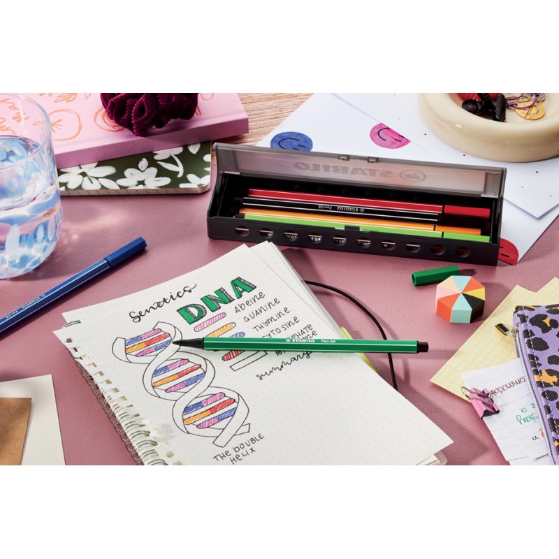STABILO feutres Pen 68, 10er Click Set, 1,0 mm, 10 couleurs