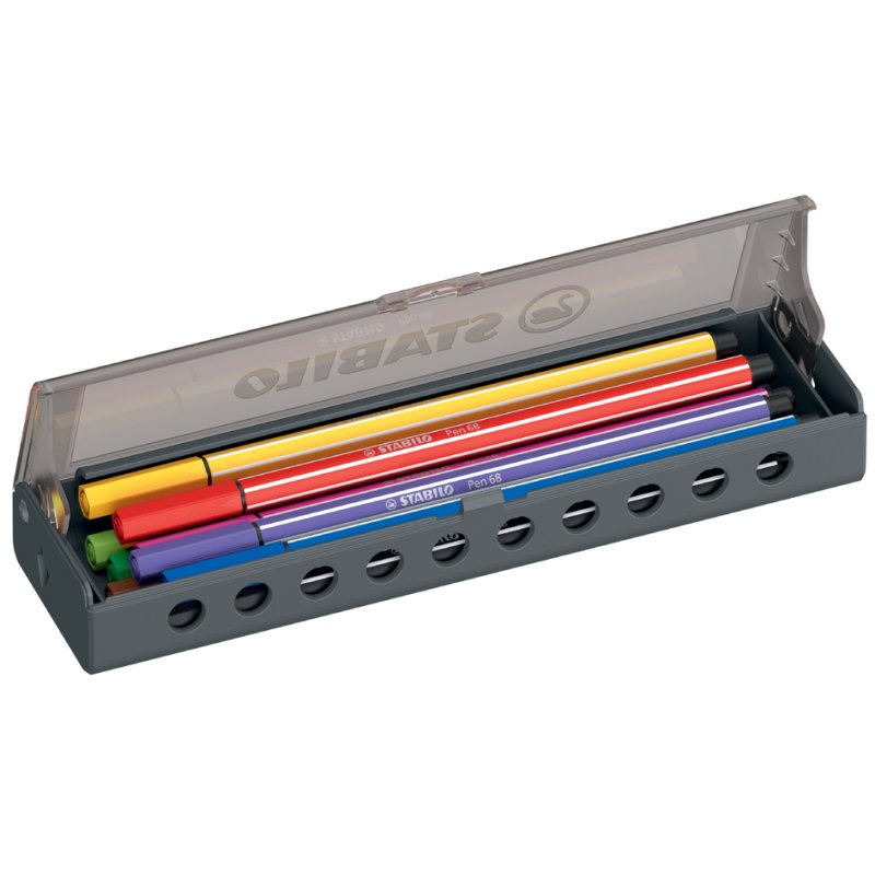STABILO feutres Pen 68, 10er Click Set, 1,0 mm, 10 couleurs