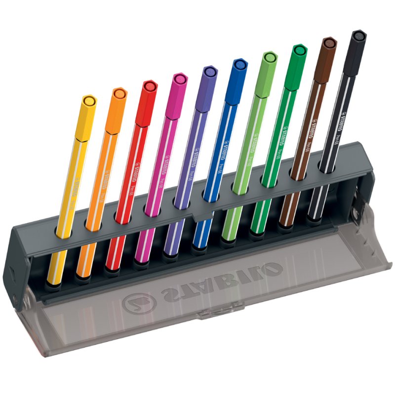 STABILO feutres Pen 68, 10er Click Set, 1,0 mm, 10 couleurs