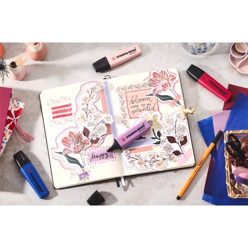 STABILO surligneur BOSS ORIGINAL NatureCOLORS, Wildflower Edition, 15 pièces