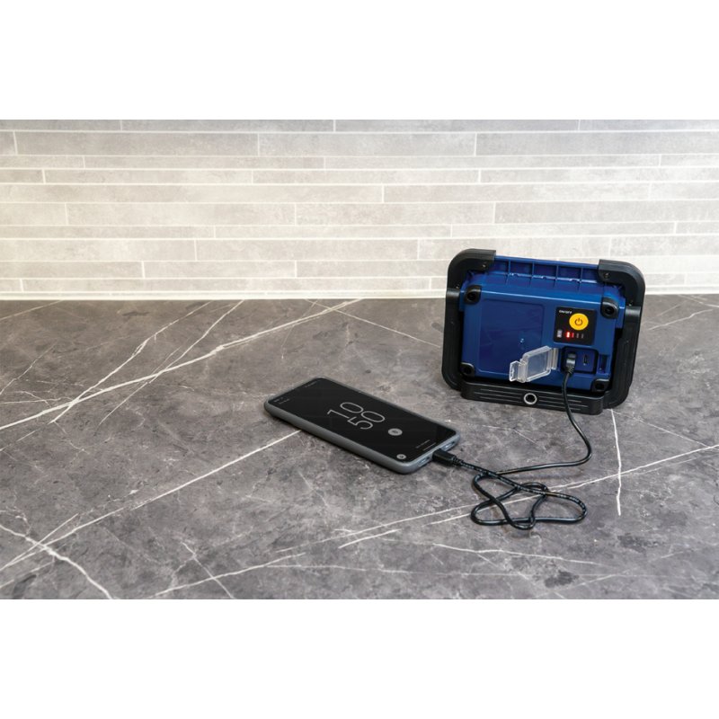Rapid Tools Spot de travail accu LED THE PORTABLE, 1000 lumens, noir/bleu
