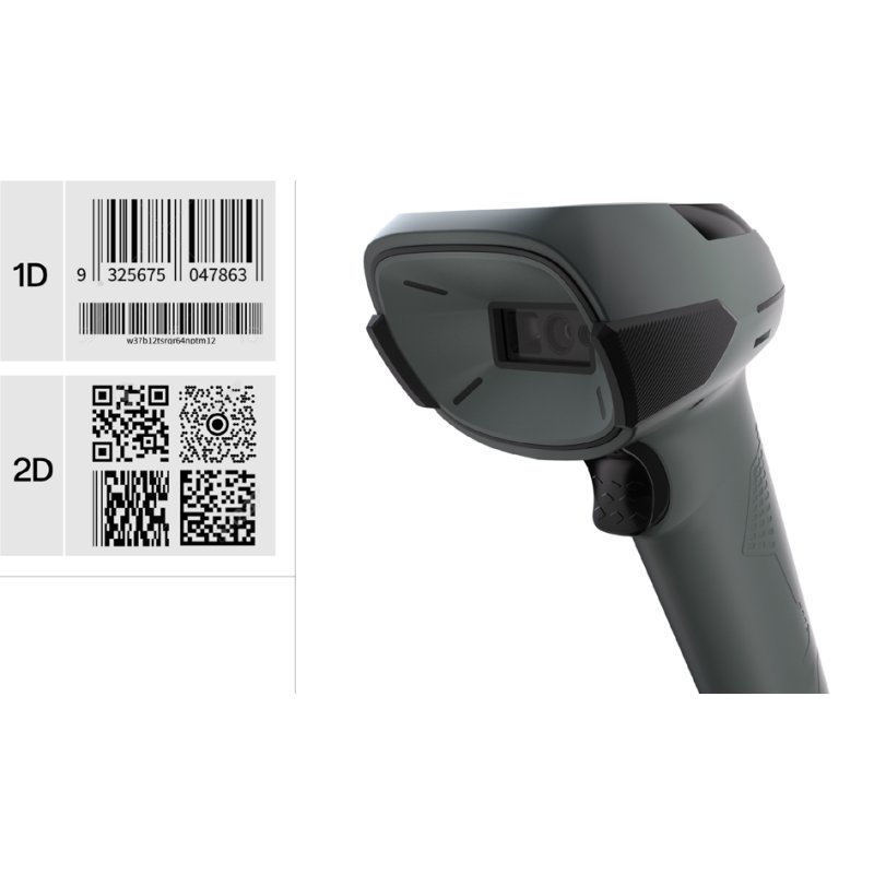 Safescan lecteur de code-barres 1D/2D, scanner portable, USB-A, anthracite