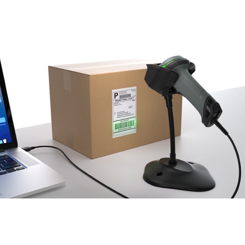 Safescan handscanner 330-W, 1D/2D barcode, antraciet, USB-A