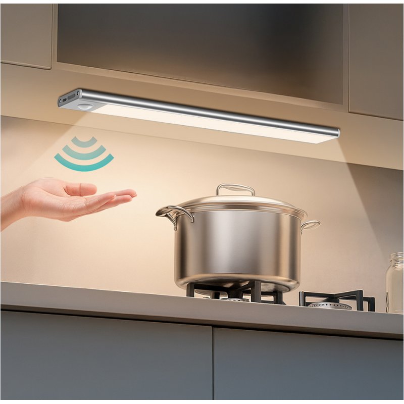 LogiLink LED under-cabinet lighting, white, rechargeable, motion sensor, 300 mm