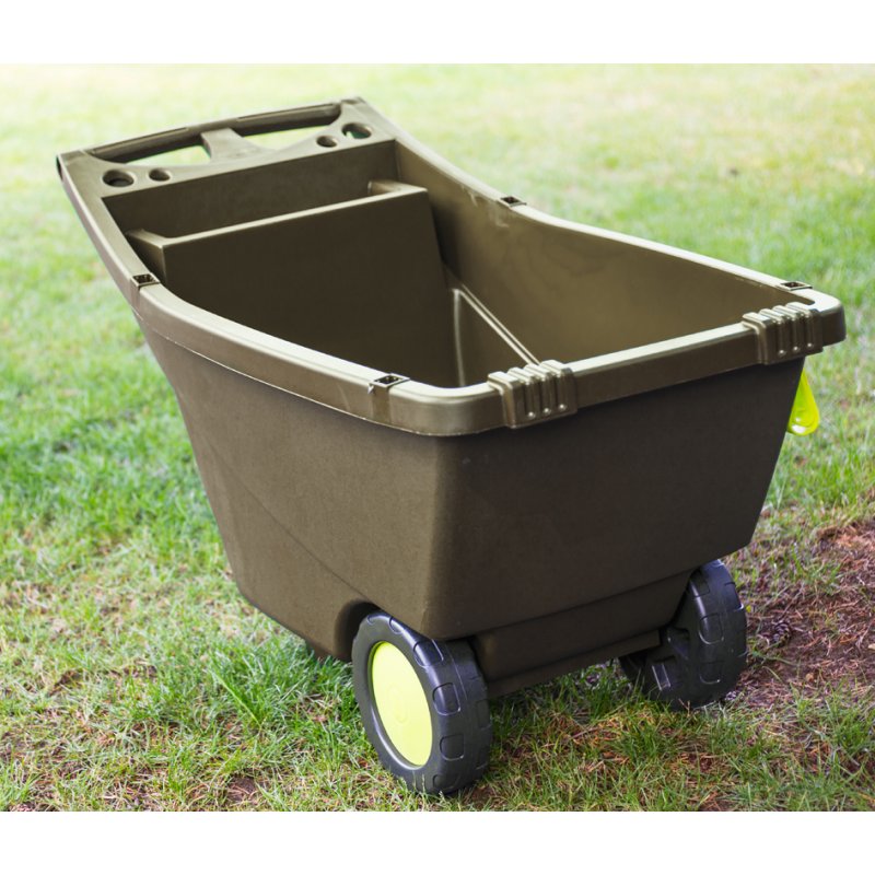EDA garden trolley 140 litres, brown/green, plastic