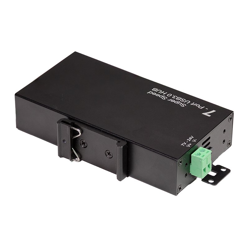 LogiLink USB 3.0 industrial hub, 7-port, black