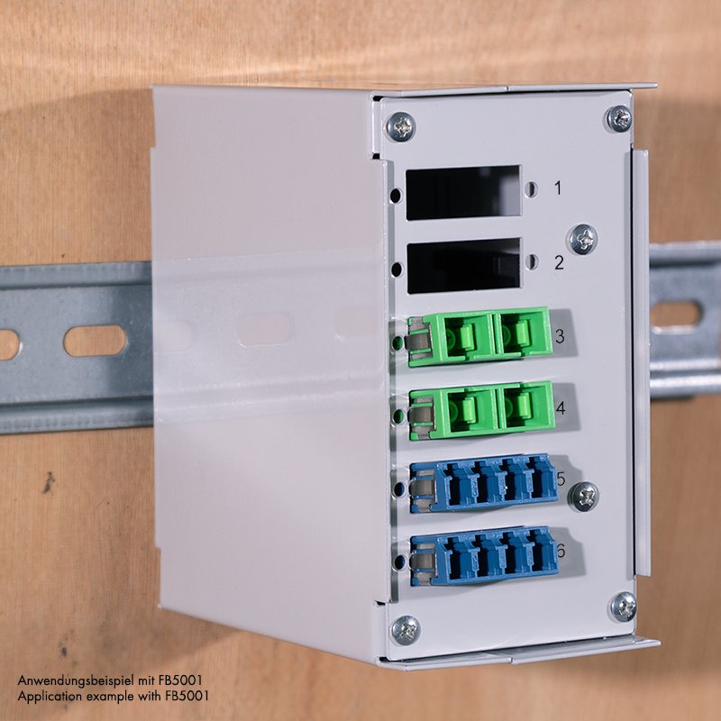 LogiLink Panneau frontal professionnel boîtier répartiteur splitter, 6 ports, gris clair RAL7035, tôle d'acier