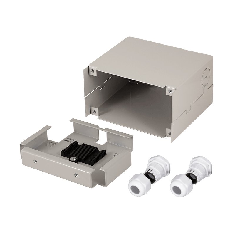 LogiLink Panneau frontal professionnel boîtier répartiteur splitter, 6 ports, gris clair RAL7035, tôle d'acier