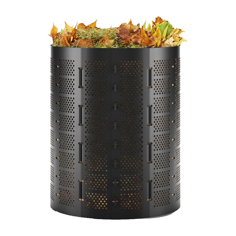 Bradas bac à compost, 1100 litres, HDPE, noir