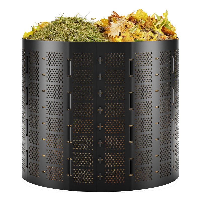Bradas bac à compost, 1100 litres, HDPE, noir