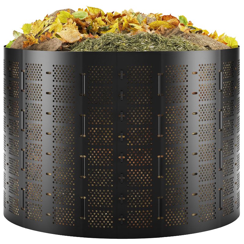 Bradas bac à compost, 1100 litres, HDPE, noir