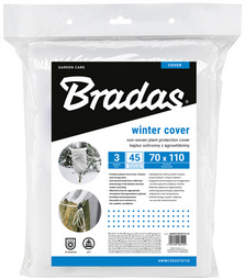 Bradas wintervlieshoes, 450 mm diameter, wit, 3 stuks