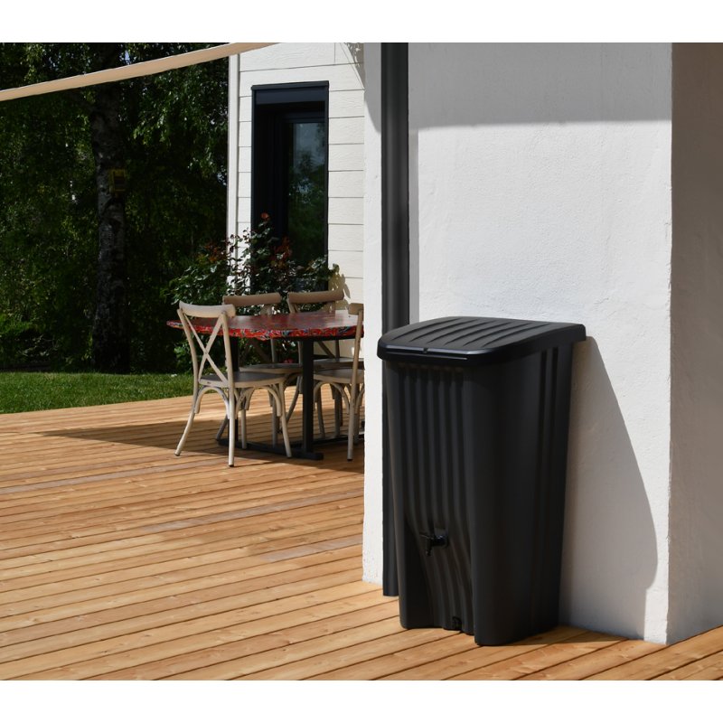 EDA bac de récupération RECUP DECO, 150 litres, anthracite, plastique