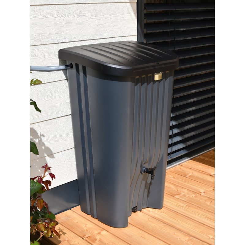 EDA bac de récupération RECUP DECO, 150 litres, anthracite, plastique