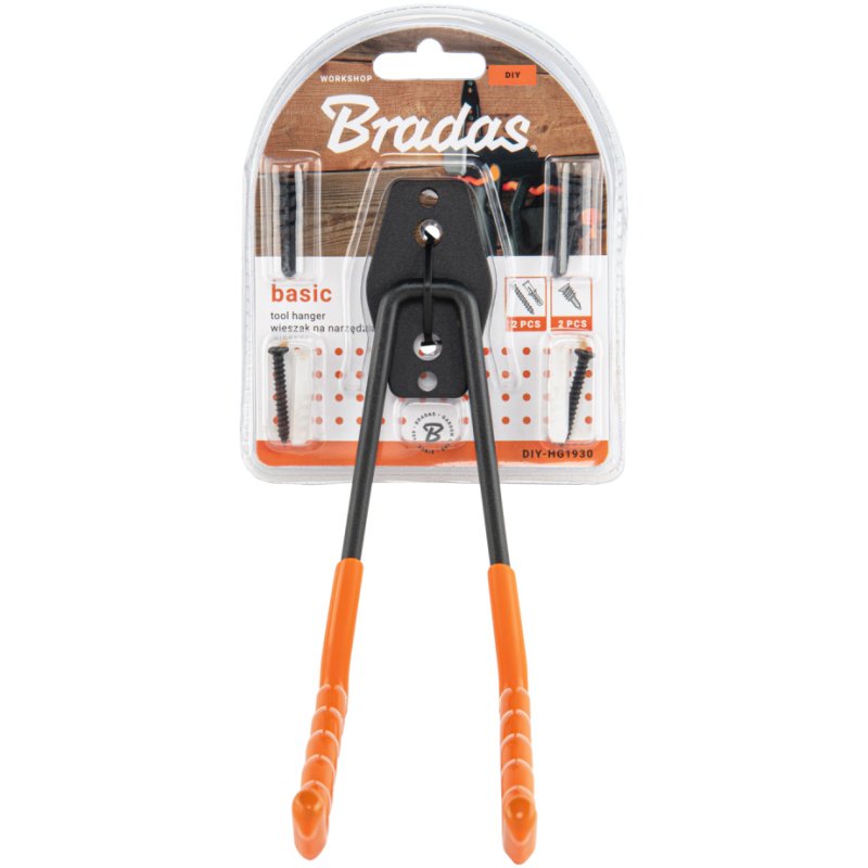 Bradas porte-outils ondulé, revêtement PVC orange, max 15 kg, 195 mm