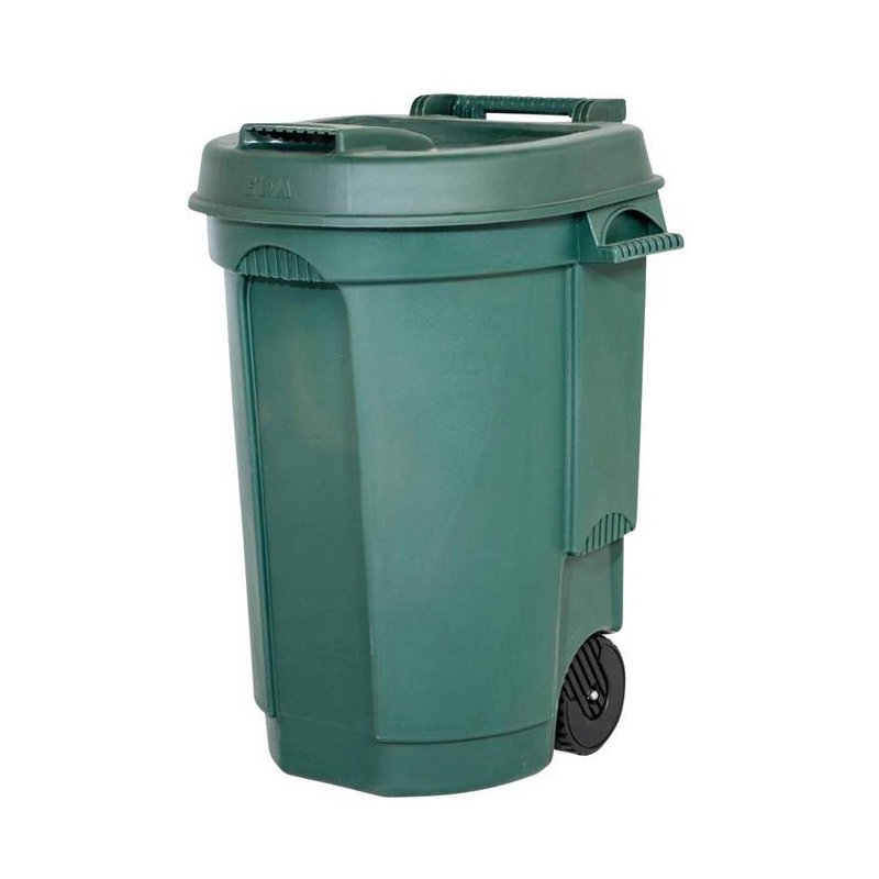 EDA vuilnisbak 110, 110 liter, gerecycled kunststof, canada groen