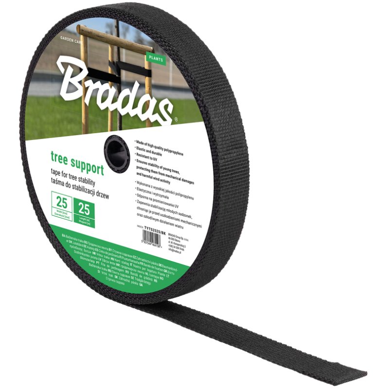 Bradas boombindband, polypropylen, 30 mm × 50 m, zwart
