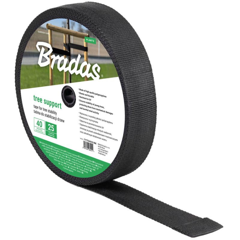 Bradas boombindband, polypropylen, 30 mm × 50 m, zwart