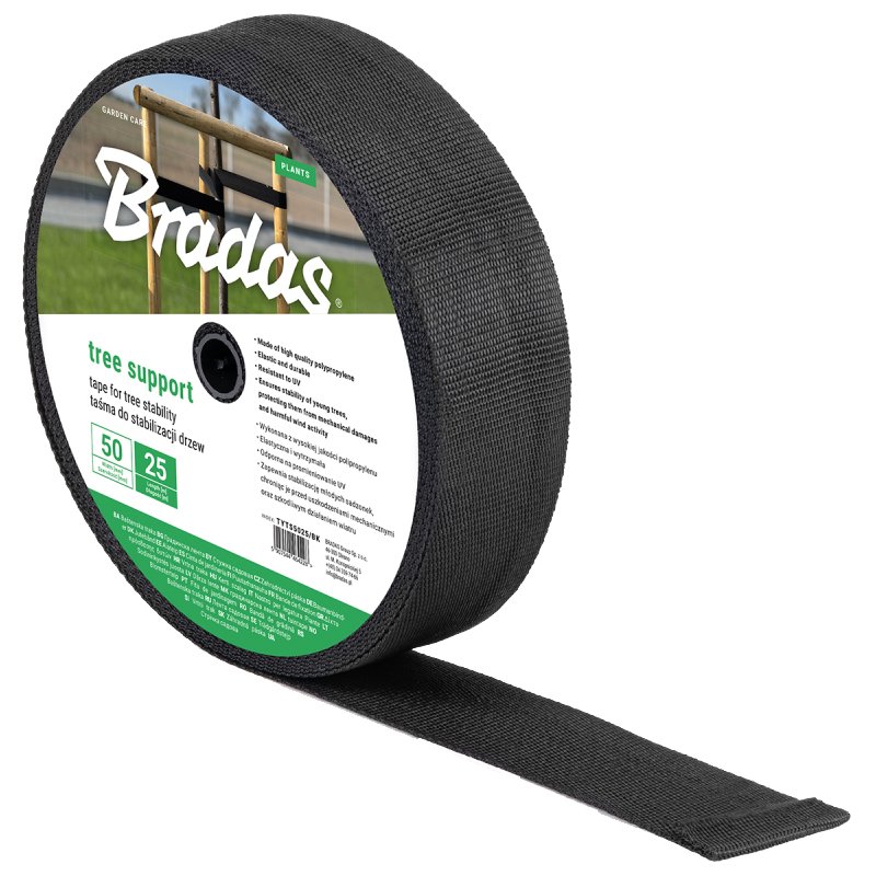 Bradas boombindband, polypropylen, 30 mm × 50 m, zwart