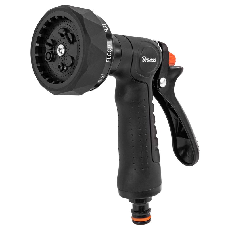 Bradas spiral garden hose SPRING FLEX, 15 m, black/orange