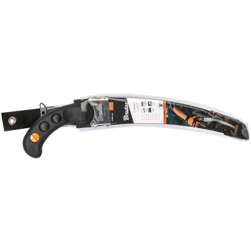 Bradas garden saw V-SERIES with holster, blade length 320 mm, black/orange