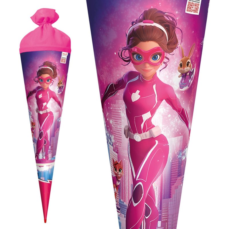 ROTH schoolzak Agentin Laura, roze, rond, 700 mm, folie