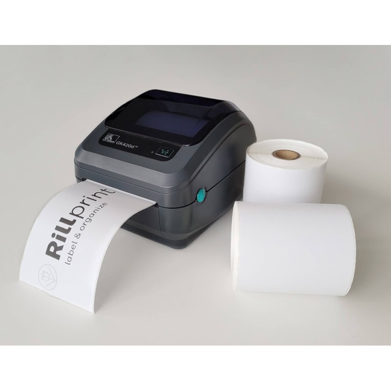 rillprint rolletiketten, wit thermopapier, 57×32 mm, Zebra, 1500 stuks